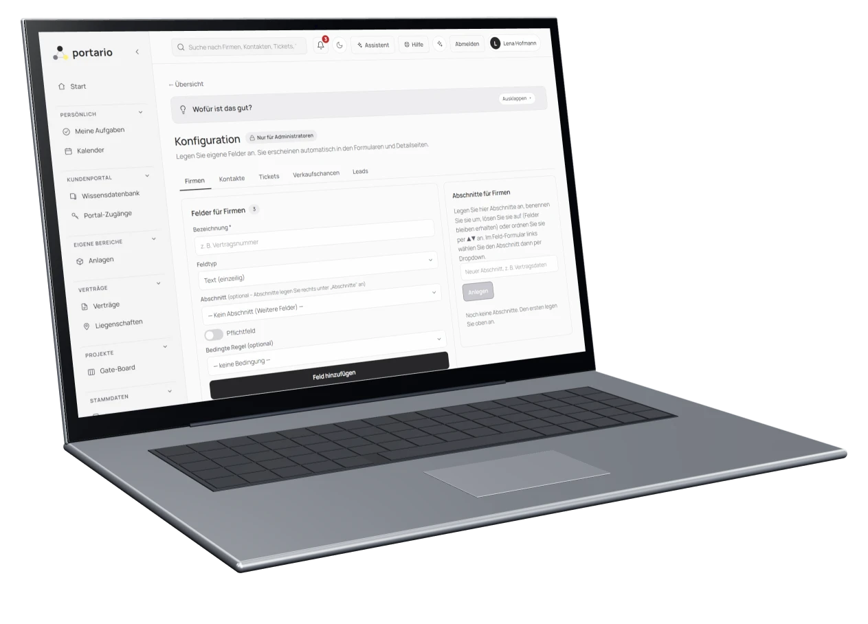 Anpassbar & Sicher auf einem Notebook
